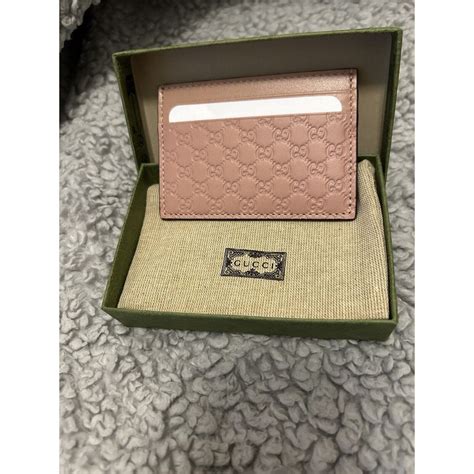 gucci microguccissima card holder pink|gucci mini wallet pink.